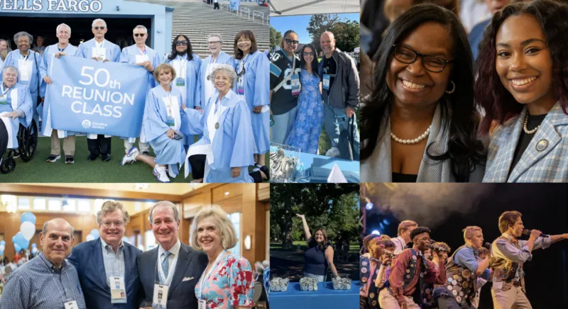Collage photos showing the initiatives Carolina Alumni supports.