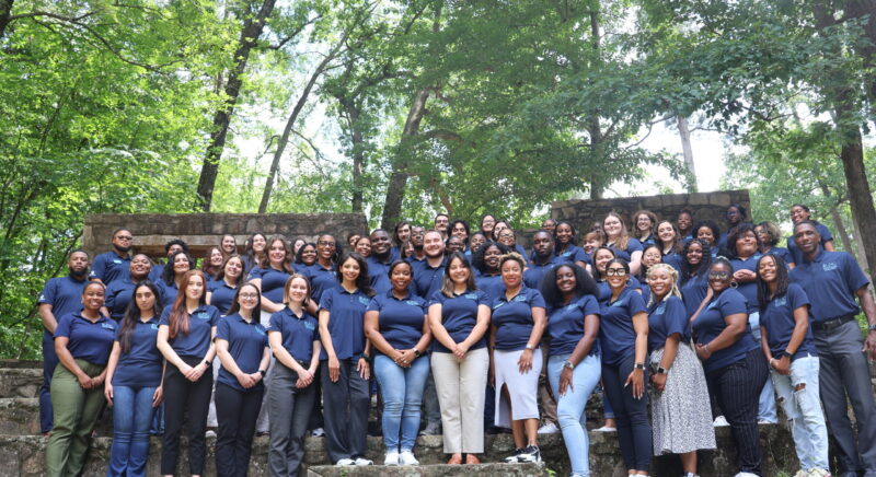 End of Year celebration group photo of Carolina College Advising Corps