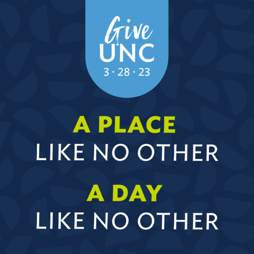 GiveUNC logo with tagline: A Place Like No Other, A Day Like No Other