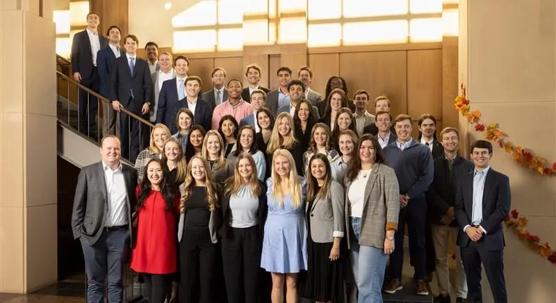 Photo of current Young Alumni Leadership Council members at their last meeting.