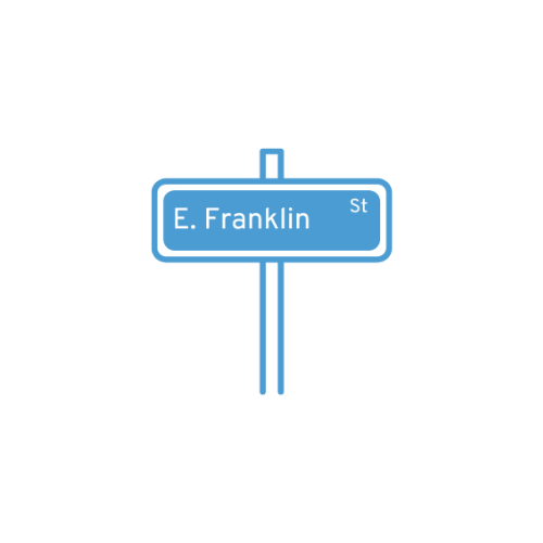 Street sign with the words E Franklin St