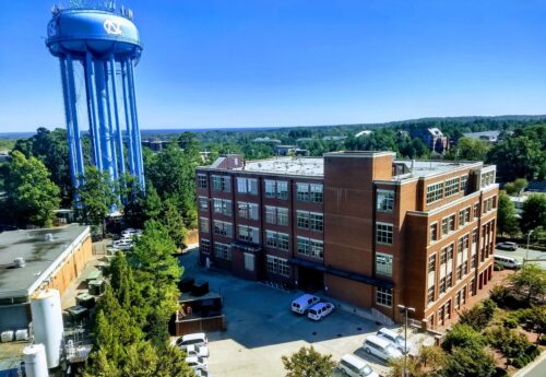 School of Data Science and Society Building shot from above.