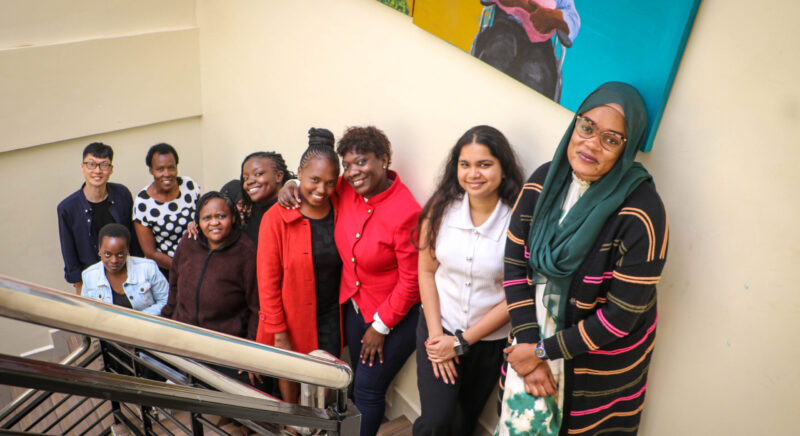 Group of nine people, including Anoushka Das (Gillings MPH student)