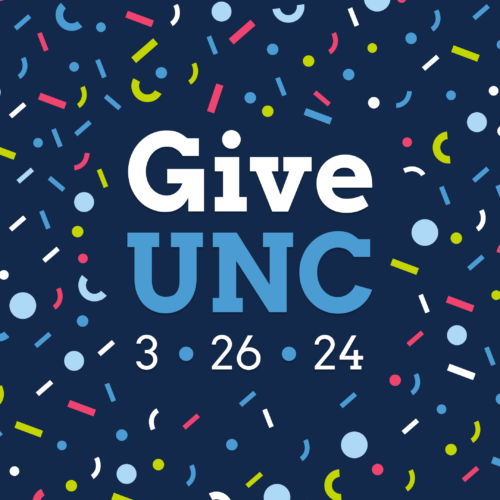 GiveUNC 3.26.24 social graphic with dark blue background