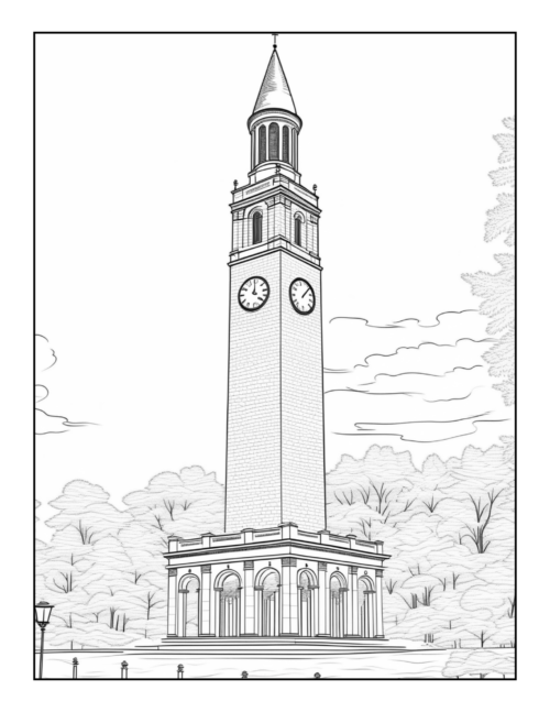 Bell Tower coloring page