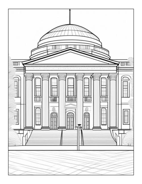 Wilson Library Coloring Page