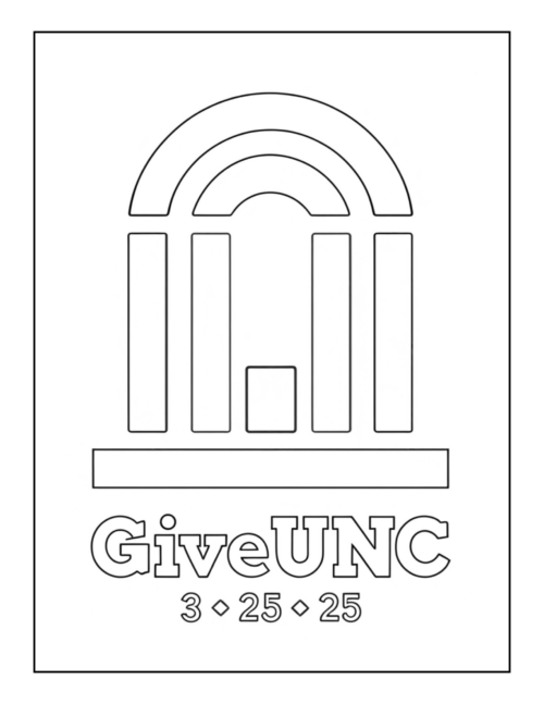 GiveUNC logo with Old Well graphic design element