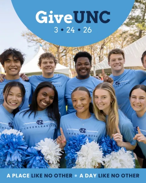 Spirit squad at GiveUNC event in 2025
